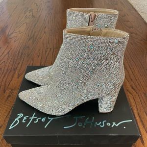 Betsey Johnson Rhinestone Bootie - Size 8.5. Brand new, never worn.